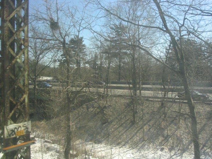 Interstate 95 from a New Haven-Bound Metro-North Train