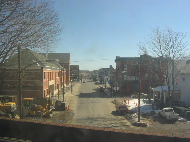 Monroe Street, South Norwalk, Connecticut from a New Haven-Bound Metro-North Train