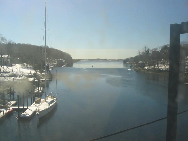Saugatuck River, Westport, Connecticut from a New Haven-Bound Metro-North Train