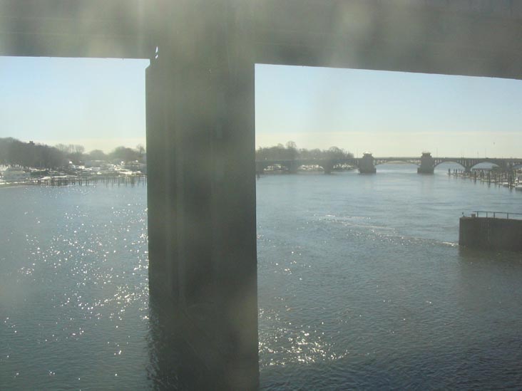 Housatonic River, Connecticut, Stratford-Milford Border from a New Haven-Bound Metro-North Train