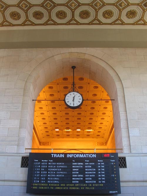 Information Board, New Haven Union Station, New Haven, Connecticut