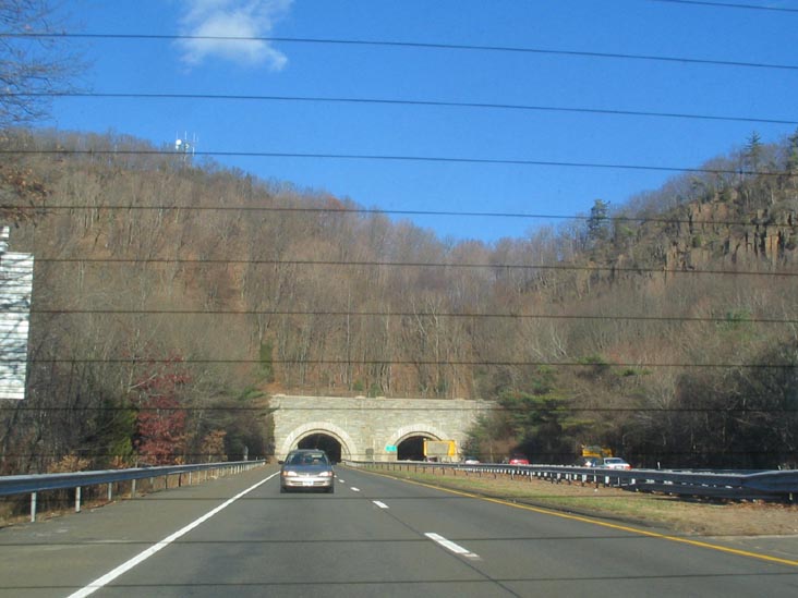 Exiting West Rock Tunnel/Heroes Tunnel From South/West Side of West Rock Ridge, Wilbur Cross Parkway, New Haven, Connecticut, December 3, 2005