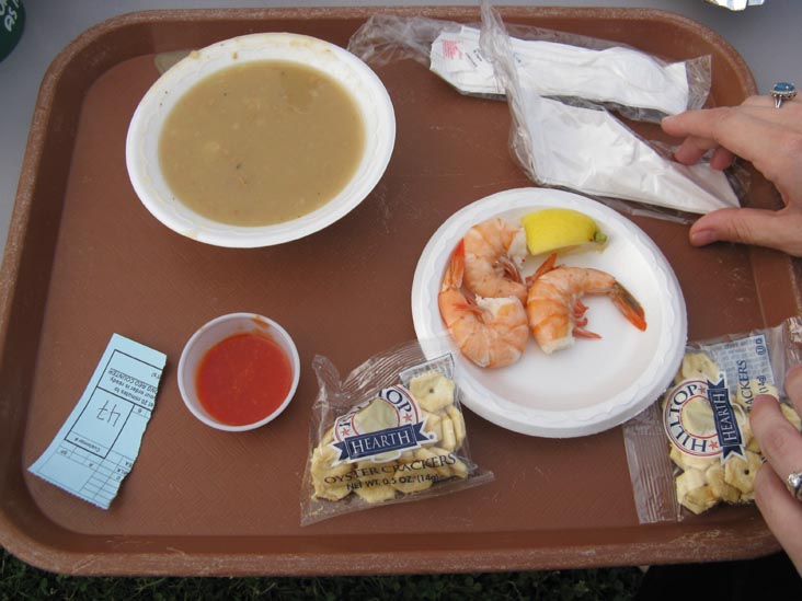 Chowder and Shrimp, Abbott's Lobster in the Rough, 117 Pearl Street, Noank, Connecticut