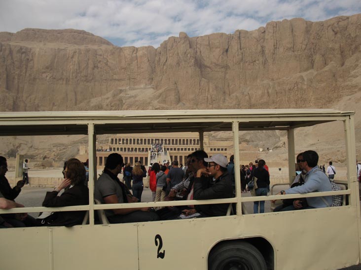 Tram, Temple of Queen Hatshepsut, Deir el-Bahari, West Bank, Luxor, Egypt