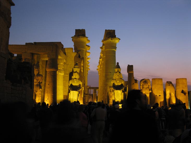 View Toward Colonnade From Court of Ramesses II, Luxor Temple, Luxor, Egypt