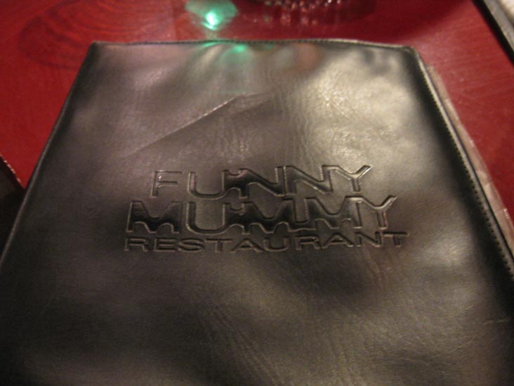 Menu, Funny Mummy Restaurant, Mashraba, Dahab, Sinai, Egypt