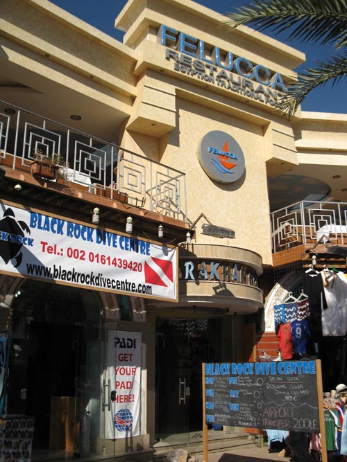 Black Rock Dive Centre and Felucca Restaurant, Masbat Waterfront Promenade, Dahab, Sinai, Egypt