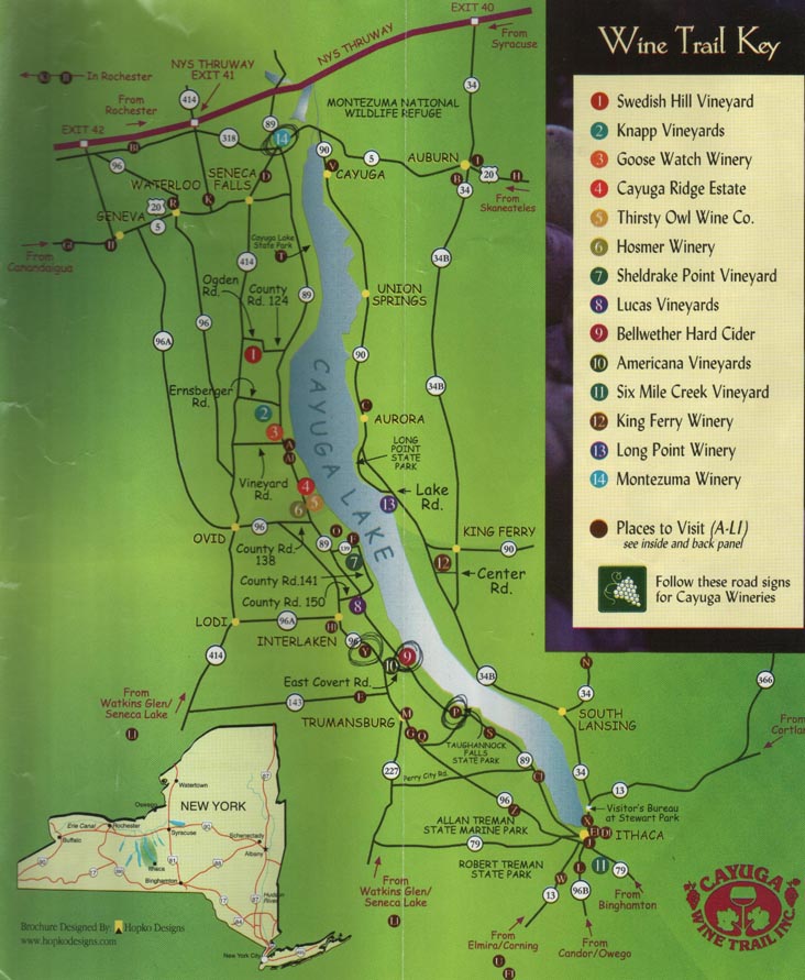 Cayuga Wine Trail Map