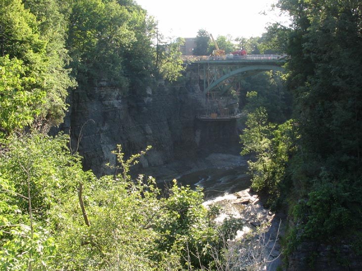 Thurston Avenue Bridge, Fall Creek, From From Triphammer Footbridge, Cornell University, Ithaca, New York, July 16, 2006