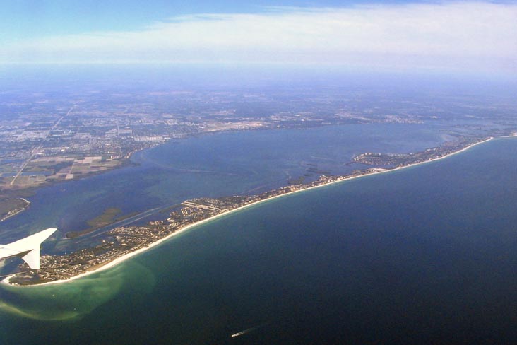 View From Airplane Of Longboat Key, Florida, November 14, 2006