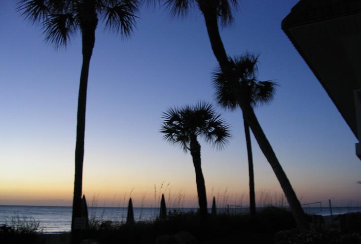 Sunset From Four Winds Beach Resort, Longboat Key, Florida, November 2, 2003