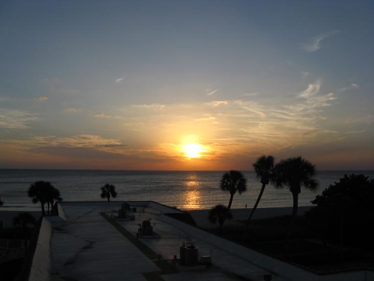 Sunset From Four Winds Beach Resort, Longboat Key, Florida, November 7, 2009, 5:27 p.m.