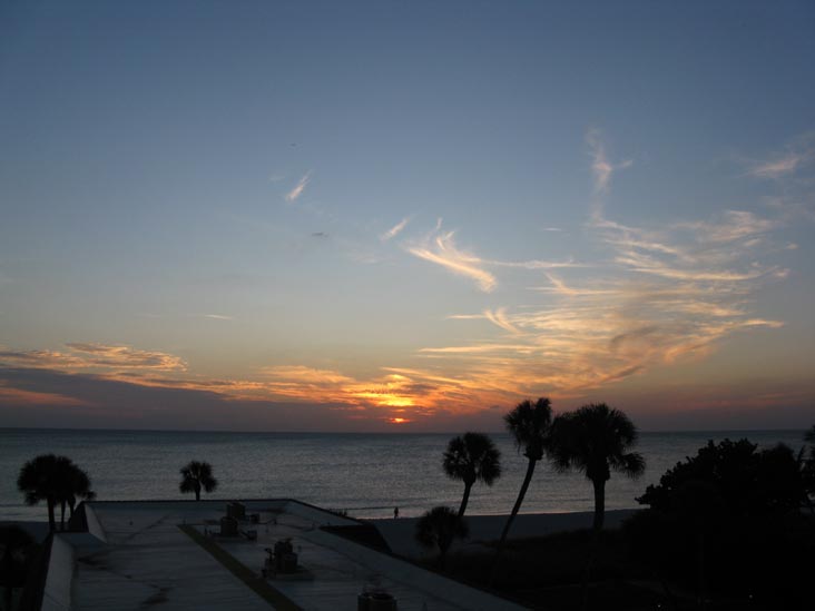Sunset From Four Winds Beach Resort, Longboat Key, Florida, November 7, 2009, 5:38 p.m.