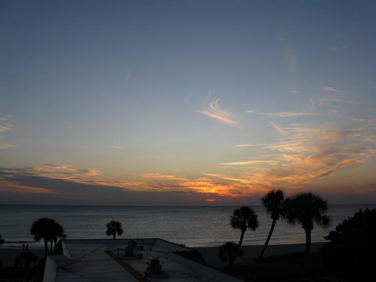 Sunset From Four Winds Beach Resort, Longboat Key, Florida, November 7, 2009, 5:41 p.m.