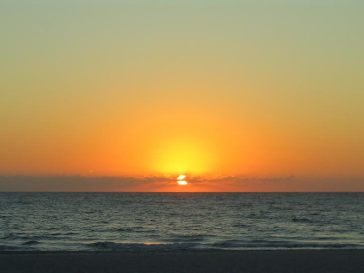 Sunset From Four Winds Beach Resort, Longboat Key, Florida, November 8, 2007, 5:41 p.m.