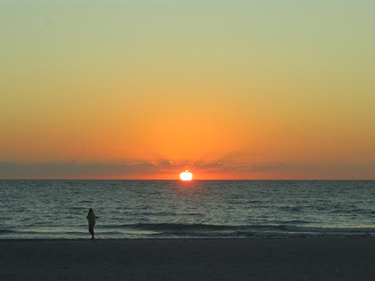 Sunset From Four Winds Beach Resort, Longboat Key, Florida, November 8, 2007, 5:43 p.m.