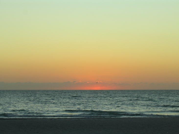 Sunset From Four Winds Beach Resort, Longboat Key, Florida, November 8, 2007, 5:46 p.m.