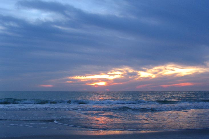Sunset From Four Winds Beach Resort, Longboat Key, Florida, November 10, 2006, 5:33 p.m.