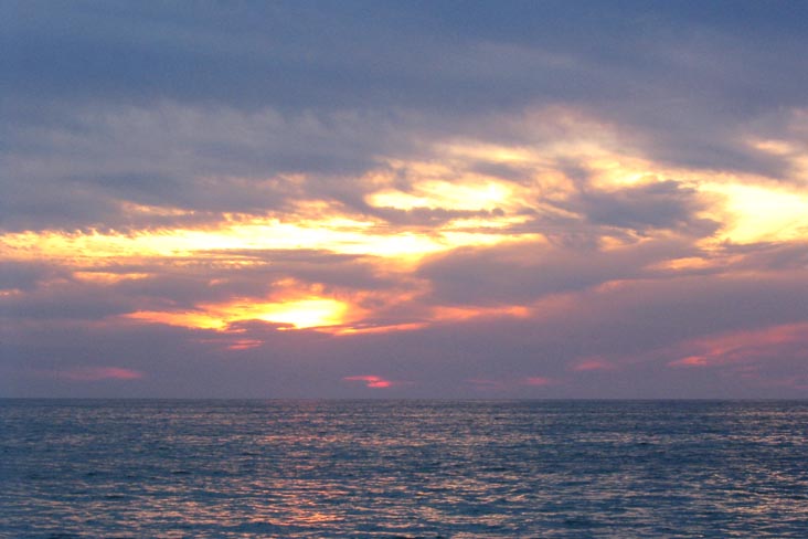 Sunset From Four Winds Beach Resort, Longboat Key, Florida, November 10, 2006, 5:35 p.m.