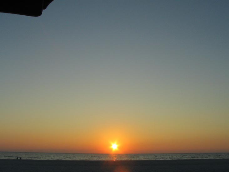 Sunset From Four Winds Beach Resort, Longboat Key, Florida, November 10, 2007, 5:34 p.m.