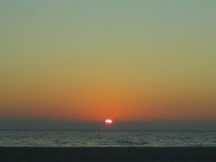 Sunset From Four Winds Beach Resort, Longboat Key, Florida, November 10, 2007, 5:39 p.m.