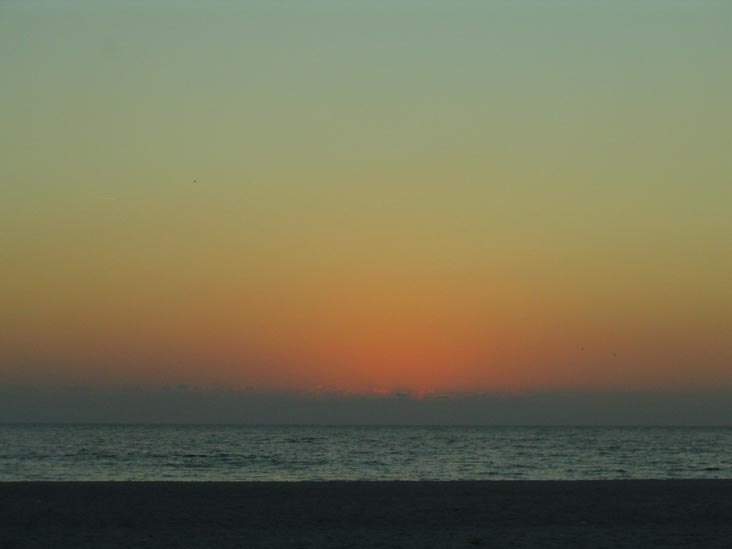 Sunset From Four Winds Beach Resort, Longboat Key, Florida, November 10, 2007, 5:40 p.m.
