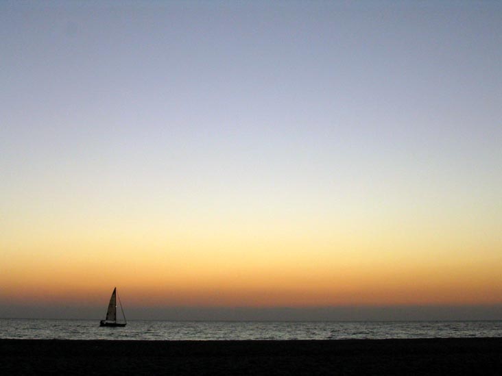 Sunset From Four Winds Beach Resort, Longboat Key, Florida, November 10, 2007, 5:55 p.m.