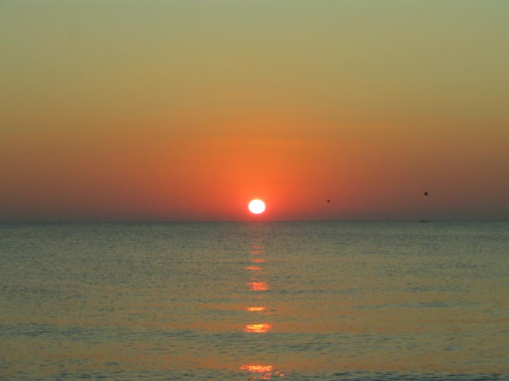 Sunset From Four Winds Beach Resort, Longboat Key, Florida, November 11, 2007, 5:39 p.m.