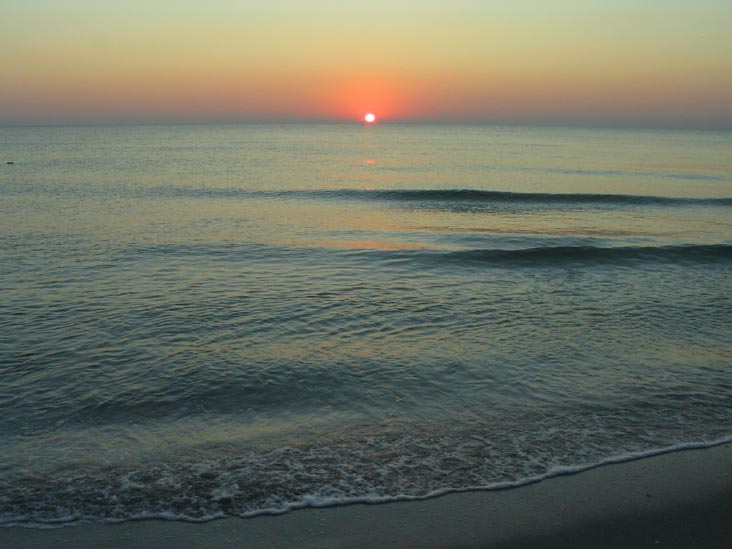 Sunset From Four Winds Beach Resort, Longboat Key, Florida, November 11, 2007, 5:40 p.m.