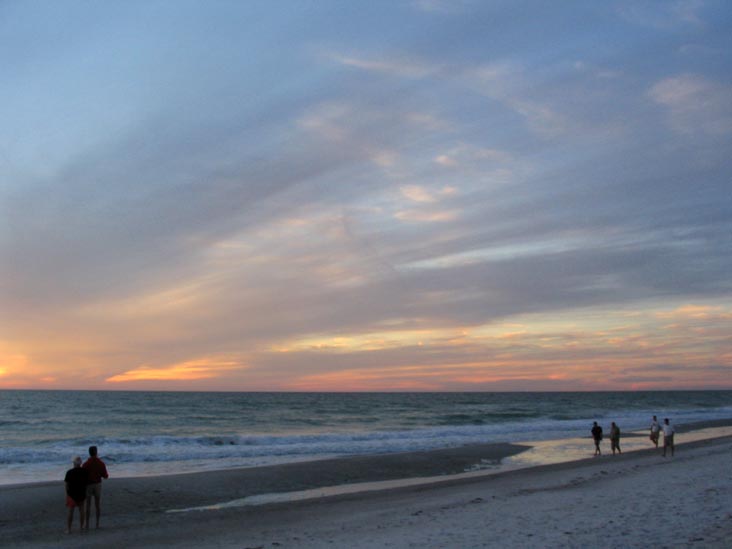 Sunset From Four Winds Beach Resort, Longboat Key, Florida, November 12, 2006, 5:35 p.m.