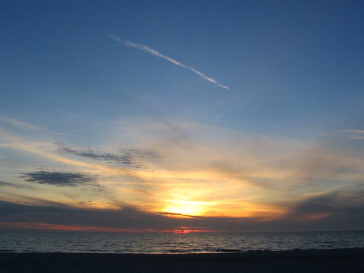 Sunset From Four Winds Beach Resort, Longboat Key, Florida, November 13, 2006, 5:32 p.m.