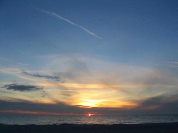 Sunset From Four Winds Beach Resort, Longboat Key, Florida, November 13, 2006, 5:34 p.m.