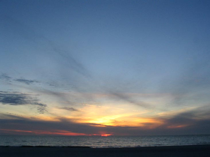 Sunset From Four Winds Beach Resort, Longboat Key, Florida, November 13, 2006, 5:38 p.m.