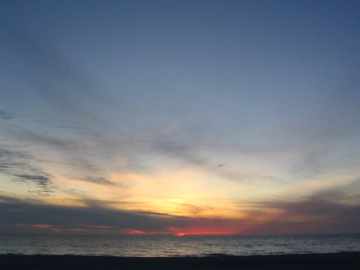 Sunset From Four Winds Beach Resort, Longboat Key, Florida, November 13, 2006, 5:43 p.m.