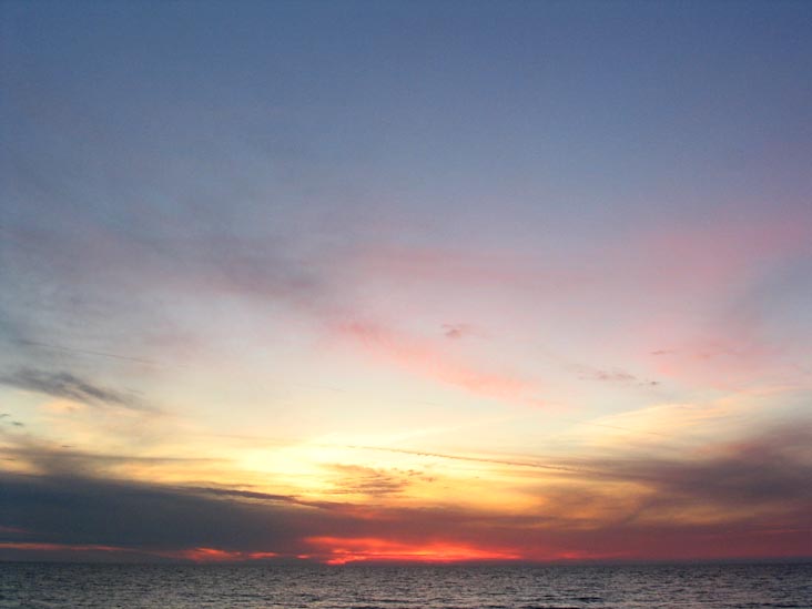 Sunset From Four Winds Beach Resort, Longboat Key, Florida, November 13, 2006, 5:46 p.m.