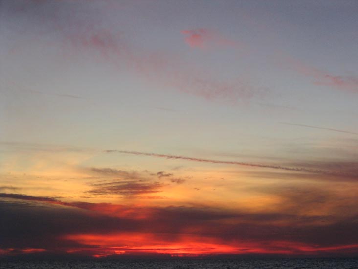 Sunset From Four Winds Beach Resort, Longboat Key, Florida, November 13, 2006, 5:48 p.m.