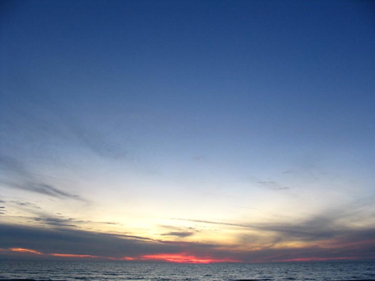 Sunset From Four Winds Beach Resort, Longboat Key, Florida, November 13, 2006, 5:52 p.m.