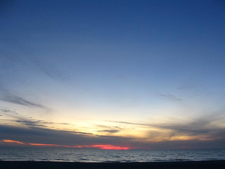 Sunset From Four Winds Beach Resort, Longboat Key, Florida, November 13, 2006, 5:54 p.m.