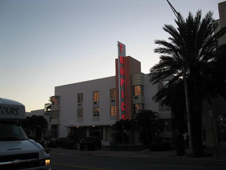 The Tropics Hotel and Hostel, 1550 Collins Avenue, South Beach, Miami, Florida