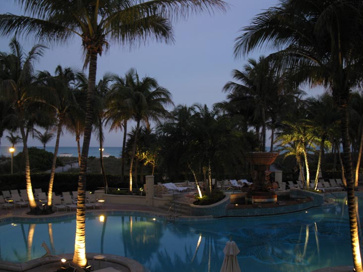 Pool Area From Preston's Brasserie, Loews Miami Beach, 1601 Collins Avenue, South Beach, Miami, Florida
