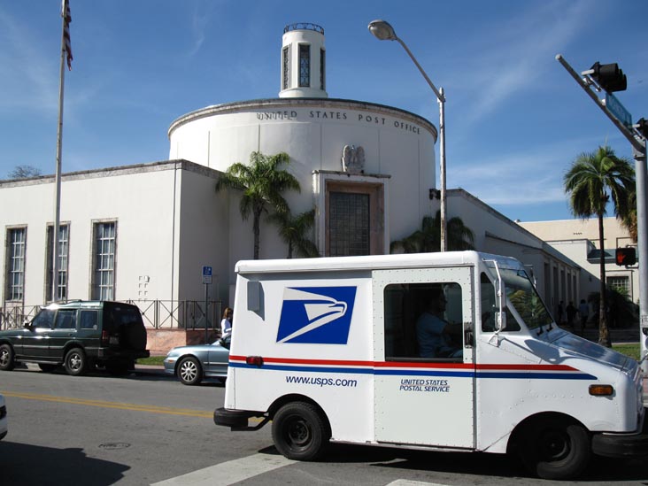 Miami Beach Post Office, 1300 Washington Avenue, South Beach, Miami, Florida