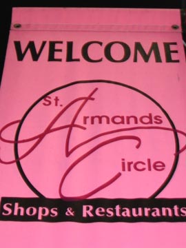 St. Armands Circle Banner, Sarasota, Florida, November 11, 2004