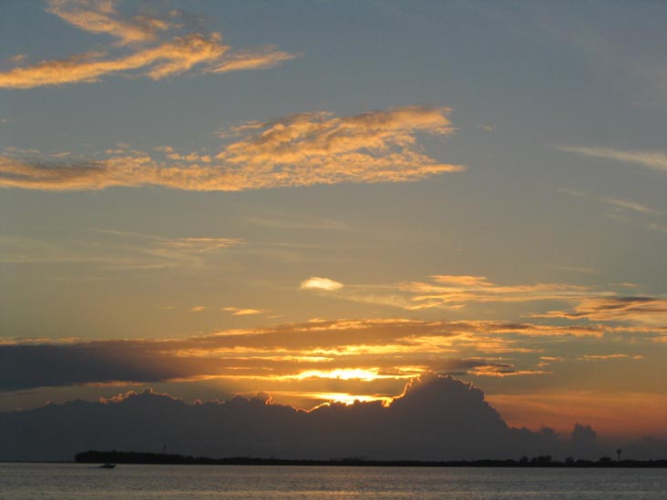 Sunset, North Pier, Sunshine Skyway, Tampa-St. Petersburg, Florida, November 13, 2004