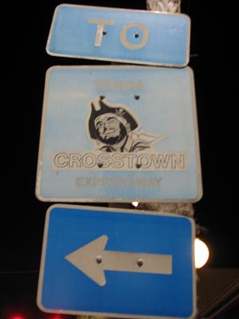 Tampa Crosstown Expressway Street Sign, Ybor City, Tampa, Florida