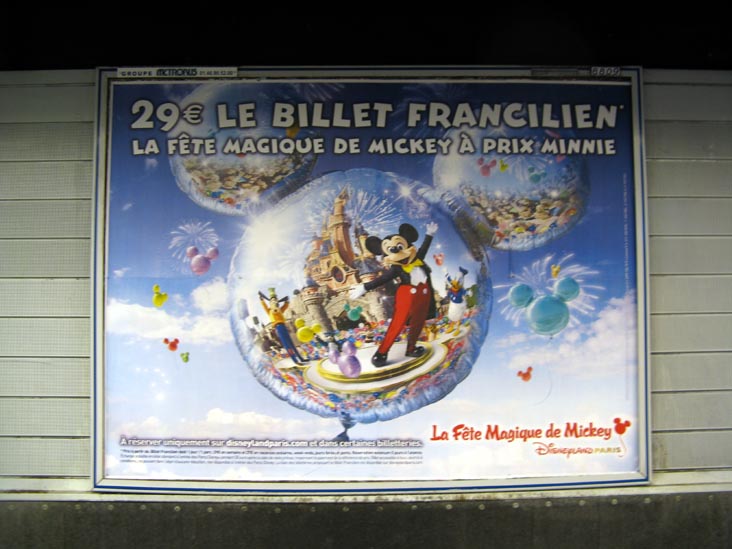 Disneyland Paris Ad, Gare d'Austerlitz, Paris, France
