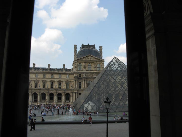 Pyramid From Denon Wing, Musée du Louvre, Paris, France