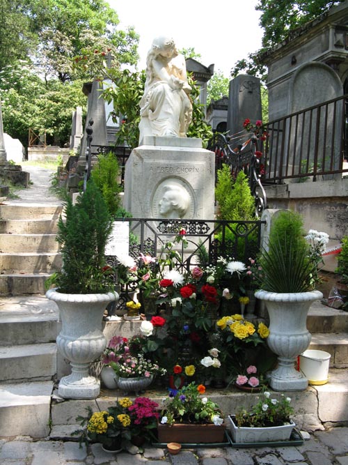 Frédéric Chopin Grave, Cimetière du Père-Lachaise (Père-Lachaise Cemetery), 20e Arrondissement, Paris, France