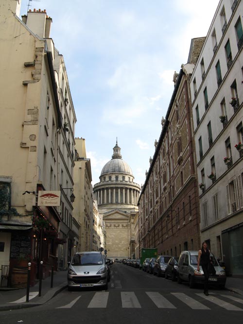 Le Panthéon From Rue Valette and Rue de l'Ecole Polytechnique, 5e Arrondissement, Paris, France
