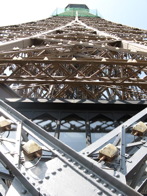View Up Tower From 2ème Étage (Second Floor), Tour Eiffel (Eiffel Tower), Paris, France
