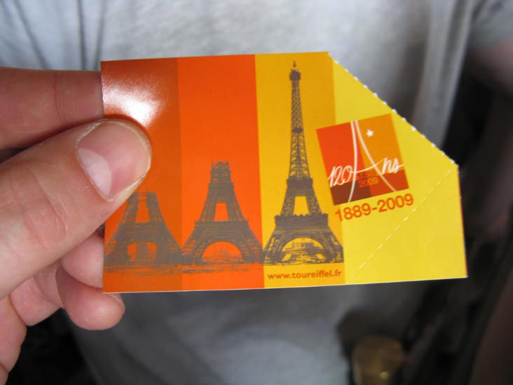 Ticket, 2ème Étage (Second Floor), Tour Eiffel (Eiffel Tower), Paris, France